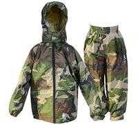 DRY KIDS Waterproof Rain Suit Comprising Packaway Jacket/Overtrousers