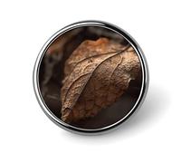 Dry Leaves Badge Holder Personalized Metal Button Pin Fashion Round Badge with Pattern Pin DIY Button Badges Exquisite Brooch Crafts Gift Clothes Decorative Pins