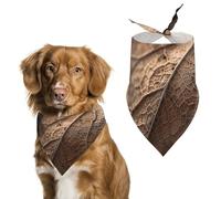 Dry Leaves Pet Scarf Adjustable Pet Accessories Triangular Scarf Washable Floral Print Puppy Bib Bandana Stylish Comfortable Cat Scarves for Holiday Scarfs