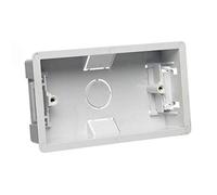 Dry Lining Pattress Back Box Double 2 Gang 35mm White Wall Flush Mount Pattress Socket Box