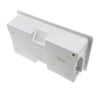 Dry Lining Pattress Back Box Double 2 Gang White Wall Flush Mount Pattress Socket Box