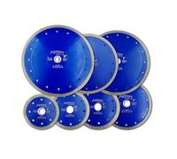 Dry or Wet Cutting - Diamond Cutting Blade Super Thin X Mesh Turbo Rim Segment Hot-Pressed Diamond - for Marble Marble Tiles Stone Granite - Chip Free Cutting