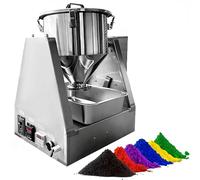 Dry Powder Drum Mixer Blender,Electric Granual Mixing Machine,Laboratory Stainless Steel Dry Powder Drum Mixer, Blender Machine,360° Rotation Feed Mixer,for Food and Medicine(10L)