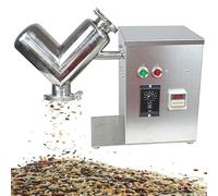 Dry Powder Mixer, 2L Stainless Steel V-Type Mixer, Adjustable Speed & Timing for Laboratory Dry Powder and Granule Mixing Equipment