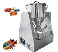 Dry Powder Mixer, Industrial Grade Electric Stainless Steel Blender with 360° Rotation and Material Receiving Basin for Food, Chemical, and Medical Applications