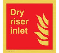 Dry riser inlet Sign - 85x85mm - S85
