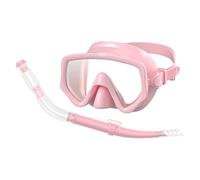Dry Snorkel - Diving Snorkel and Goggles - Silicone Face Cover Goggles Panoramic Wide View Equipment for Water Sports Enthusiasts Beach Trip Underwater Activities