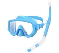Dry Snorkel,Silicone Scuba Diving Snorkeling Set | Silicone Panoramic Wide View Goggles Face Cover Set for Swimming Training Island Tourism Beach Trip Underwater