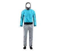 Dry Suits For Men Drysuit For Women Latex Cuff And Splash Collar Flatwater Ocean River Padding(Blue,M)