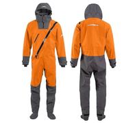 Dry Suits for Men in Cold Water Kayaking, 4-Layer Waterproof Fabric Kayak Drysuit With Hooded, Demanding Whitewater Paddling,Ocean Padding,River Snorkeling,Neoprene Diving,Zipper (Orange, Small)