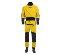 Dry Suits for Men Kayaking, Front Zip Kayak Drysuit for Paddling, Waterproof/Breathable (Yellow, Medium)