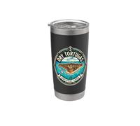 Dry Tortugas National Park Florida Vintage Nautical Emblem Stainless Steel Insulated Tumbler