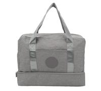 Dry Wet Separated Gym, Lightweight Duffle for Men Women, Travel with Shoe Cabinet, Small, Durably Cationic Fabric, 390g, 39x18x30cm (Gray)