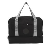 Dry Wet Separated Gym, Lightweight Duffle for Men Women, Travel with Shoe Cabinet, Small, Durably Cationic Fabric, 390g, 39x18x30cm (Black)