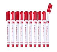Dry Wipe Pens - Fine Tip for Clear Diagrams and Notes, Professional Style, 10 Pack Bundle and High Contrast Pigment, Industrial Grade Internal Felt for University & Study Space