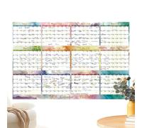 Dry Wipe Wall Calendar 2026 - 48 x 32 Inch Large Year Planner, Laminated, Erasable Year Plan, 12-Month Horizontal Poster, Reusable | For Home Office School Class