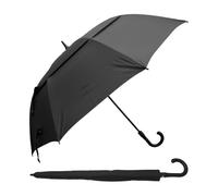 Dry Zone Windproof Golf Umbrella J Handle - Heavy Duty Large Umbrella, Fibreglass Frame, Double Vented 132cm Canopy, Magnetic Strap, Rubberised Handle - Waterproof All Weather Protection