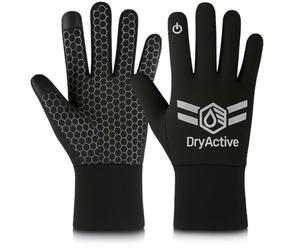 Dryactive Kids Waterproof Gloves/w Warm Winter Thermal 3M Thinsulate | Non Slip Grip Childrens Touchscreen Sports Gloves | Ski Football Cycling Mountain bike MTB Hockey Golf | Boys Girls age 8-10