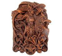 Dryad Design Morrigan Wall Plaque - Wood Finish Celtic Goddess Home Decor