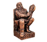 Dryad Design Norse God Bragi Statue - Viking God of Bards and Poetry Home Decor (Wood Finish)