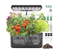 DRYADES Hydroponics Growing System Kit 8 Pods with 24W LED Full Spectrum Grow Light, Indoor Garden with Water Shortage Remind, Plant Gardening Tools for Home Kitchen School, Gifts for Women Men