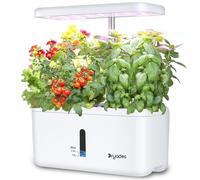 DRYADES Indoor Garden System 19 Watt LED Growing Light Upgrade 2 Self-Watering Soil-Cultivated Growing Pots Gardening Gifts for Mom Plant Pot for Vegetables Herbs Tomato(No Seeds&Soil)
