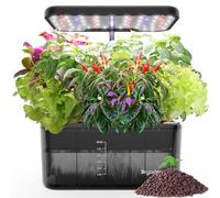 DRYADES Indoor Herb Garden Kit, Hydroponic Growing System with LED Grow Light Quiet Water Pump for Home Kitchen Office Healthy Fresh Herbs Vegetables, Gift Ideas for Women Men