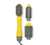Drybar Triple Shot Blow-Dryer Brush | Ultimate Versatility with 3 Attachments for Curly, Wavy and Sleek with Ionic Technology | Unlock Salon Level Blow-Dries at Home