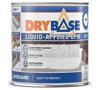Drybase Liquid Damp Proof Membrane (1 Litre, White) - Damp Proofing Paint for Internal Walls and Floors. Waterproof Paint