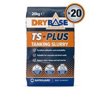 Drybase Ts-Plus Tanking Slurry (20Kgx20) Cementitious Waterproofing Internal/external Damp-Proofing Treatment Frost/heat-Resistant