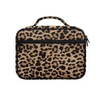 Drydeepin Classic Leopard Bible Covers for Women Men Zippered Bible Carrier Book Bag Church Bag Bible Protective with Handles Christian Gifts, Brown Animal Cheetah Print
