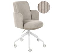 Beliani Office Chair DRYDEN Corduroy Taupe, Brown