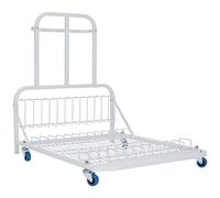 Dryden Art Canvas Storage Rack & Frame Keeper, Mobile Cart, Large Floor Model with Casters and Handle - 33" x 25.5" x 30.5" - White