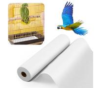 Drydiet 100 ft x 18 Inch Bird Cage Liner Disposable Parakeet Cage Liners Precut Absorbent Bird Paper Accessories for Pet Animal Parrot (White)