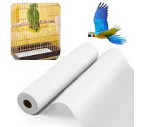Drydiet 100 ft x 22 Inch Bird Cage Liner Disposable Cages Cushion Pad Mat Precut Absorbent Bird Cage Paper Large Parakeet Cage Liners Accessories for Pet Animal Bird Parrot (White)