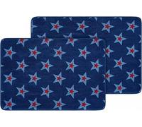 Drydiet 2 Pcs Independence Day Door Mat 3D Textured Independence Day Pattern Carpet Set Soft Fluffy 2 Sizes Non Slip Patriotic Bathroom Rugs Washable Mat for Bathroom Bedroom Home Decoration