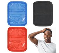 Drydiet 3 Pcs Lay Down Pads for Waves 360 Waves Training Pad Laydown Pad with Elastic Band Helps Train Your Hair to Laydown and Achieve Your Desired Wave for Men Hair Styling (Black，red，blue)