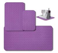 Drydiet 3 Pcs Sewing Machine Muffling Mat Pedal Mat Sewing Machine Pad No Slip Rubber Stay in Place Mats for Calms Vibration(Pink Purple,15 x 20 Inch,14 x 9 Inch,17 x 36 Inch)