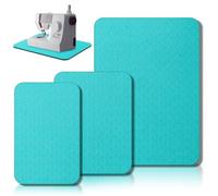 Drydiet 3 Pcs Sewing Machine Muffling Mat Pedal Mat Sewing Machine Pad No Slip Rubber Stay in Place Mats for Calms Vibration(Blue Black,15 x 20 Inch,14 x 9 Inch,14 x 11 Inch)