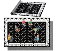 Drydiet Classroom Rug 7.6 x 12 ft Large Elementary Classroom Carpet with 24 Seating Spots, Non Slip Rug for Kids Room, Daycare Kindergarten Carpet for Learning Circle Time