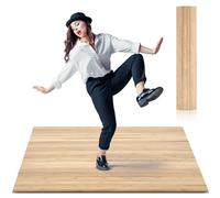 Drydiet Tap Dance Board 3.21 x 4 ft Portable Tap Dance Floor Mat for Home Practice 8mm Thick Solid Bamboo with Clear Sound Large Heavy Duty Flooring Professional Exercise(Natural)