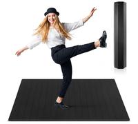 Drydiet Tap Dance Board 3.22 x 4 ft Portable Dance Floor Mat for Home Practice 8mm Thick Solid Bamboo with Clear Sound Large Heavy Duty Flooring Professional Exercise