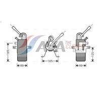 Dryer, air conditioning AVA COOLING FDD374 FORD TOURNEO CONNECT 1.8 2002-2013
