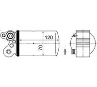 Dryer, air conditioning MAHLE AD 101 000S for VOLVO V60 I (155) 2 2013-2015