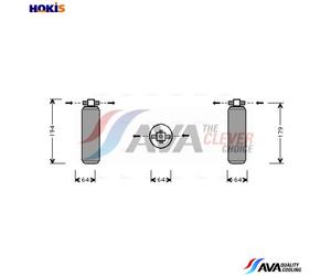 DRYER AIR CONDITIONING PRD028 FOR PORSCHE M44.12/11 2.7L M44.44/43/41 3.0L 4cyl