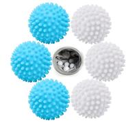 Dryer Ball, Pack of 6 Dryer Balls for Tumble Dryers, Washing Ball for Washing Machine, Dryer Balls, Dryer Balls for Home Clothing, Cleaning (Blue White)