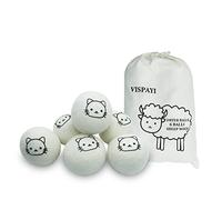 Dryer Balls Laundry Reusable, XL Wool Dryer Balls Cute Cat Face 6 Pack, Fabric Softener Ball, Extra Large Dryer Balls with Cat Pattern, Shorten Drying Time, Organic Wool - Dry 1000+ Loads