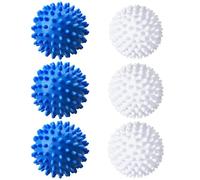 Dryer Balls Tumble Dryer Balls 6 Pc Blue Laundry Balls for Tumble Dryer Reusable Laundry Balls Tumble Dryer Ball - Clothes Will Come Out Soft Fluffy Quick Drying Time, Eco Friendly Softener Balls