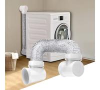 Dryer Connection Kit, Space Saving Dryer Vent, 90 Degree Dryer Vent Elbow, Dryer Vent Connector Kit, Dryer Vent Duct