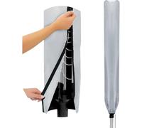 Dryer Cover, 420D, Weather-Resistant Storage Cover With Zipper And Pocket, Silver (165X16X16Cm)